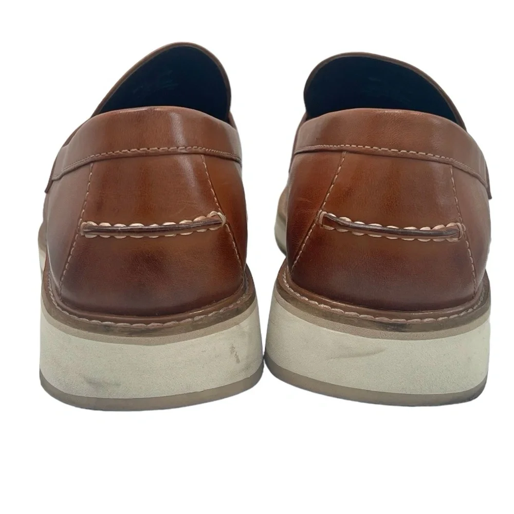 COLE HAAN TAN OSBORN GRAND 360 PENNY LOAFER